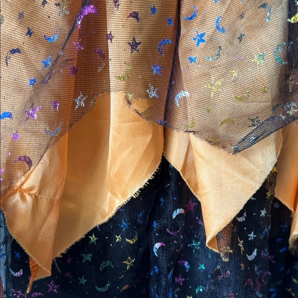 Kids Witch Costume with Hat - Black and Orange - Picture 3 of 5